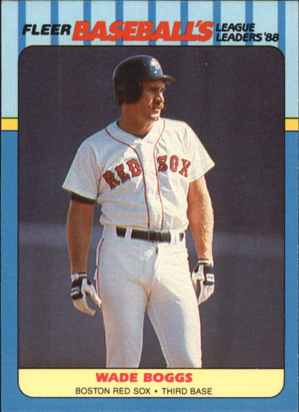 1988 Fleer League Leaders Baseball Cards       002      Wade Boggs